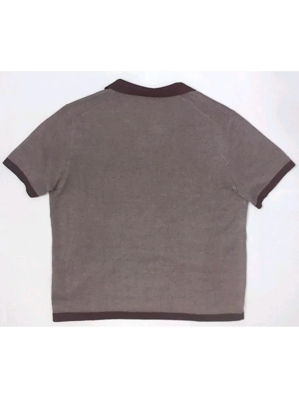 J Crew Mens XL Merino Wool Johnny Collar Polo Sweater Short Sleeve Burgundy Soft